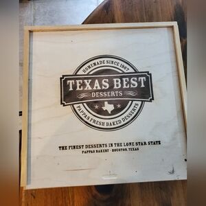 Texas Best Desserts Pie Wooden Box